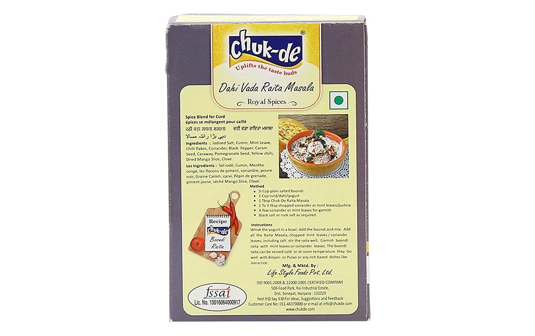 Chuk-de Dahi Vada Raita Masala    Box  100 grams